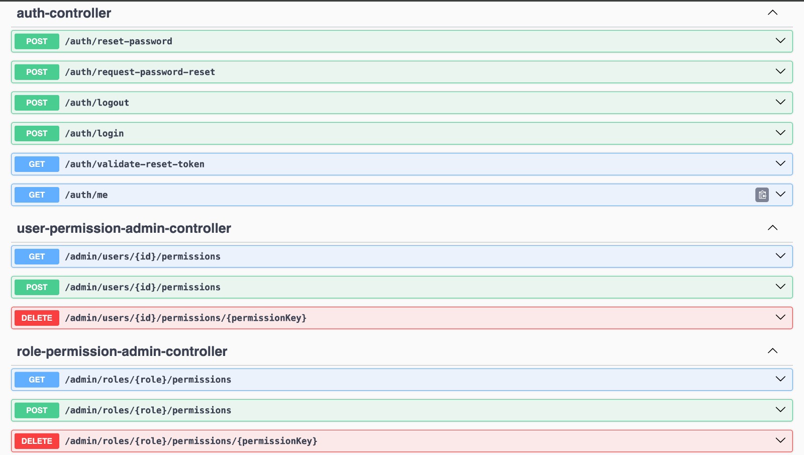 Swagger del backend de Connect